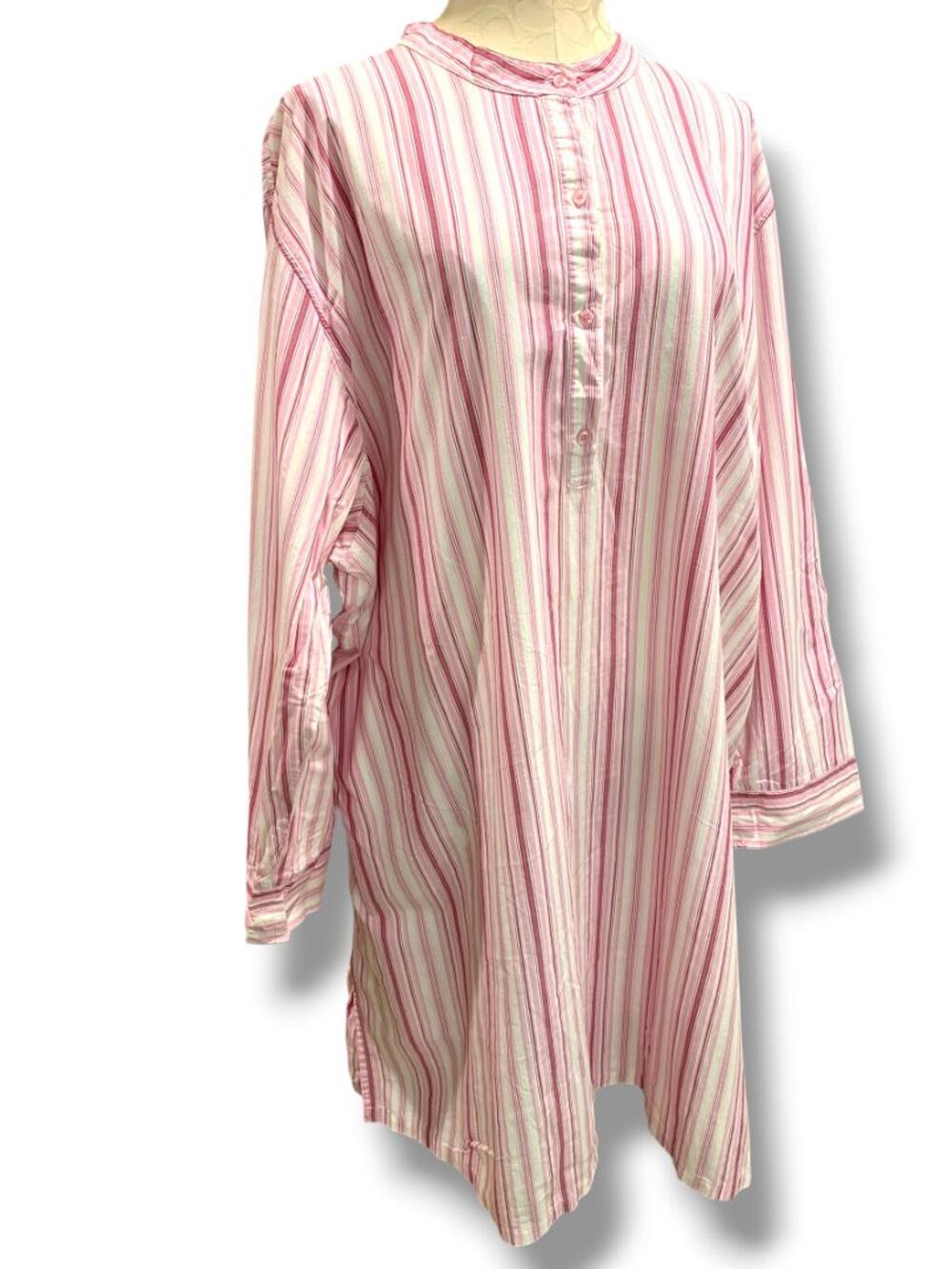 Size 3X Nautica Sleepwear Womens Plus Size Sleep Shirt Nightshirt Pink Striped